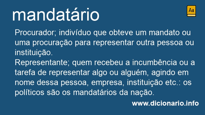 Significado de mandatrio