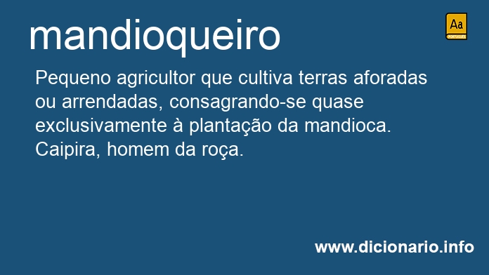 Significado de mandioqueiro