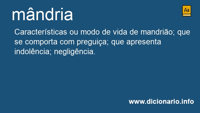 Significado de mndria