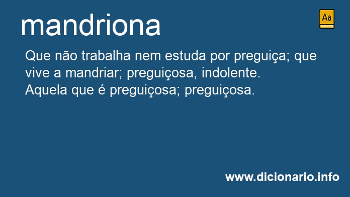 Significado de mandriona