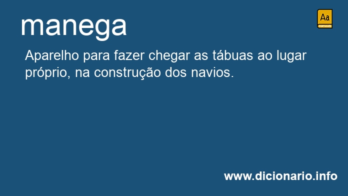Significado de manega