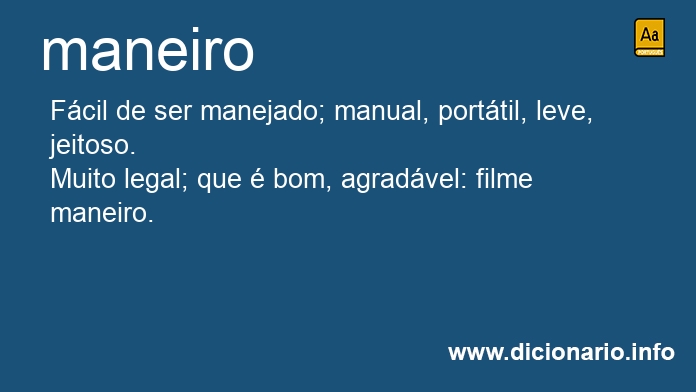 Significado de maneiro