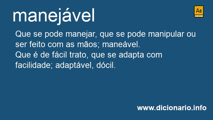 Significado de manejvel