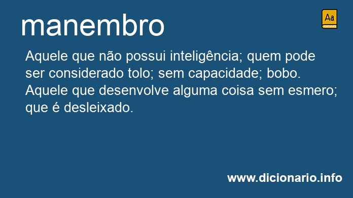 Significado de manembro