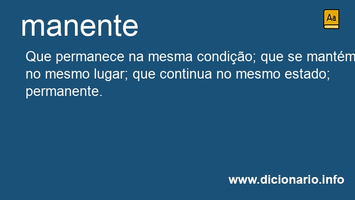 Significado de manente