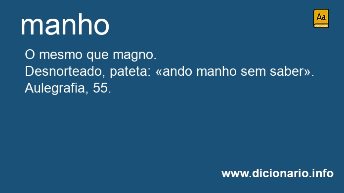 Significado de manhos