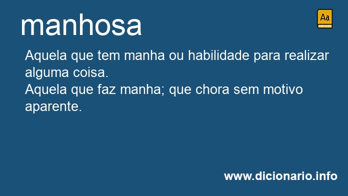 Significado de manhosa