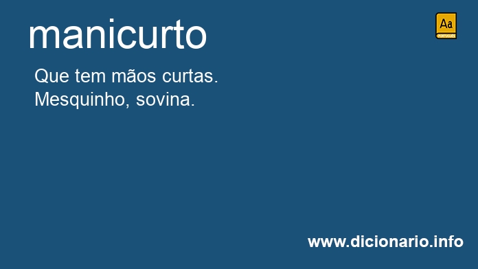 Significado de manicurto