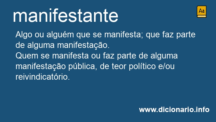 Significado de manifestante