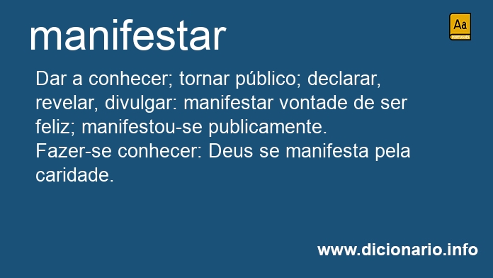 Significado de manifestaram