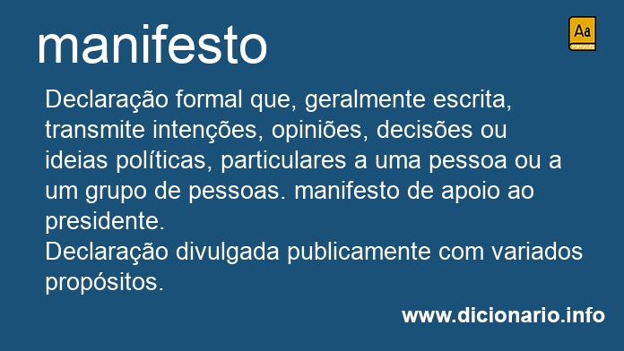 Significado de manifesto