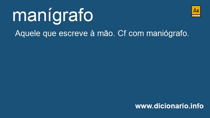 Significado de mangrafo