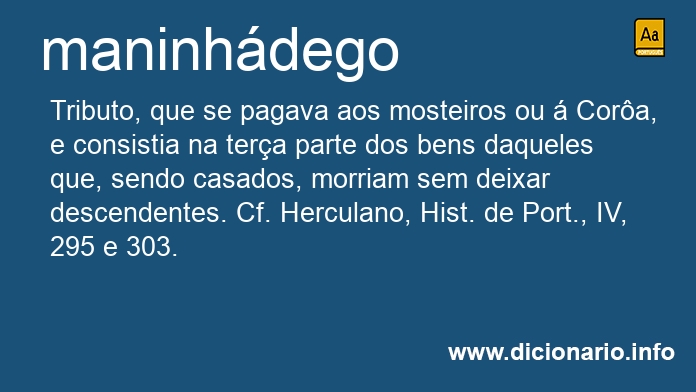 Significado de maninhdego