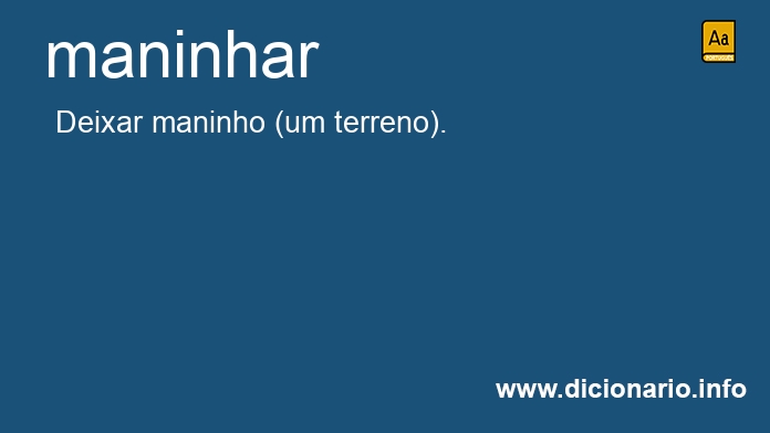 Significado de maninhar