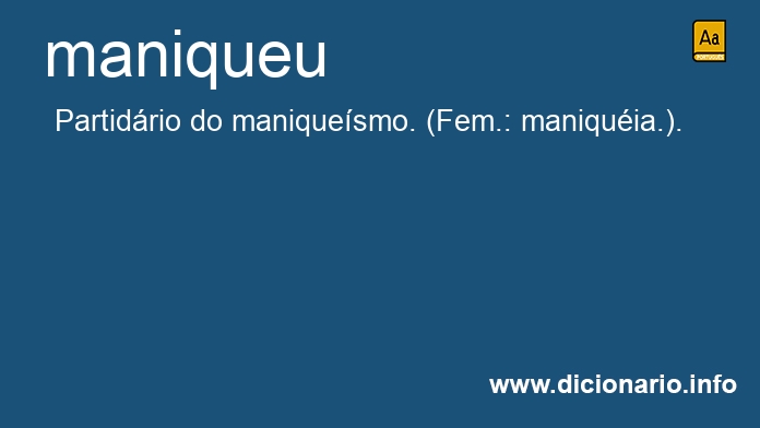 Significado de maniqueu