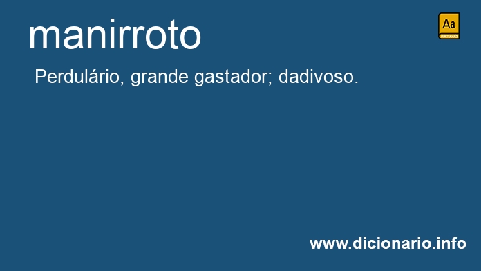 Significado de manirroto