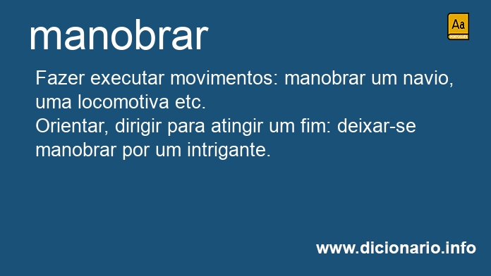 Significado de manobrar