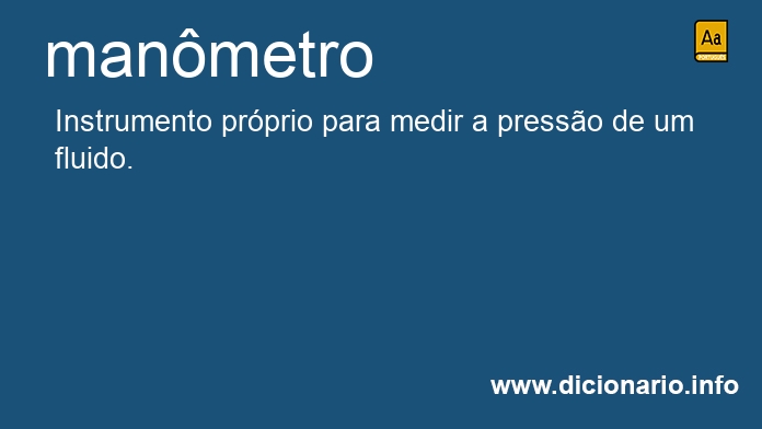 Significado de manmetro