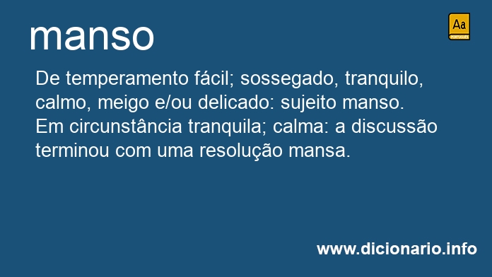 Significado de manso