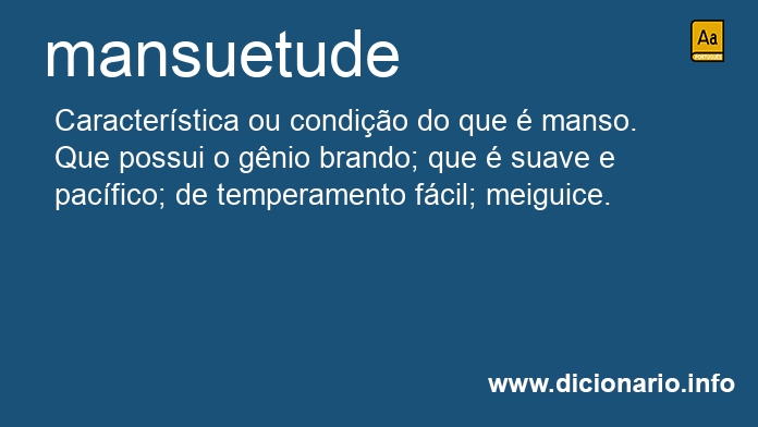 Significado de mansuetude