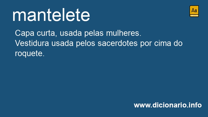 Significado de mantelete