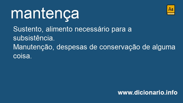 Significado de mantenas