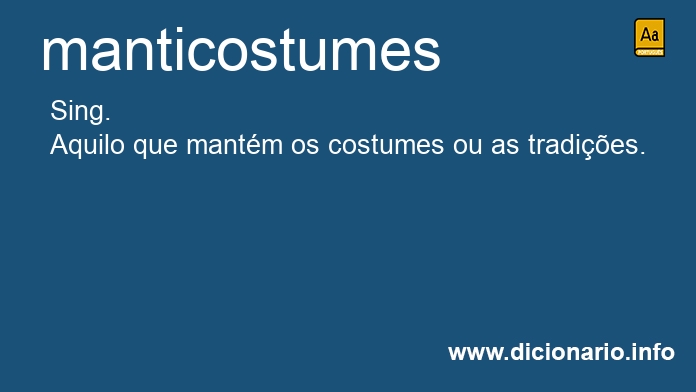 Significado de manticostumes