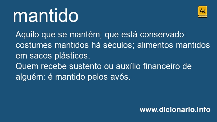 Significado de mantido