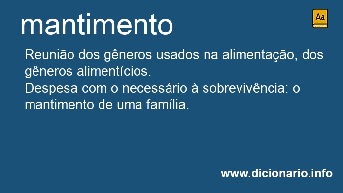 Significado de mantimento