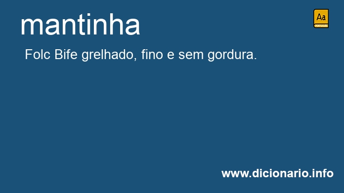 Significado de mantinha