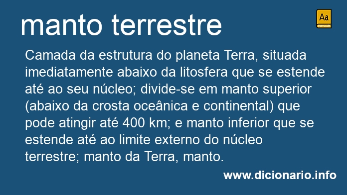 Significado de manto terrestre