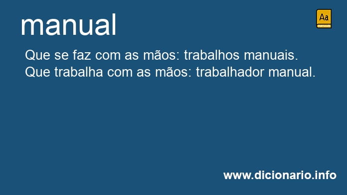 Significado de manuais