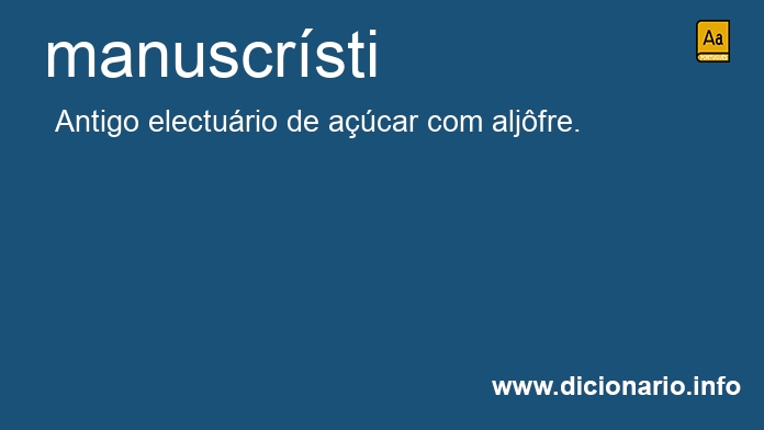 Significado de manuscrsti