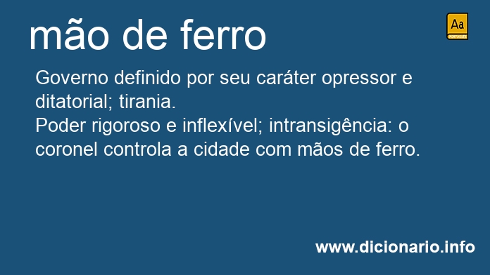 Significado de mo de ferro