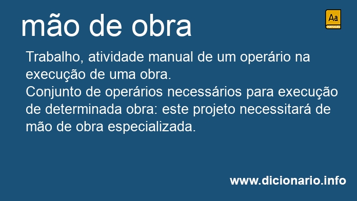 Significado de mo de obra