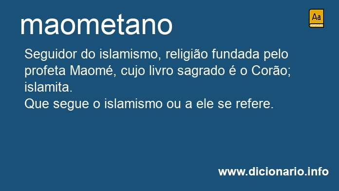 Significado de maometano