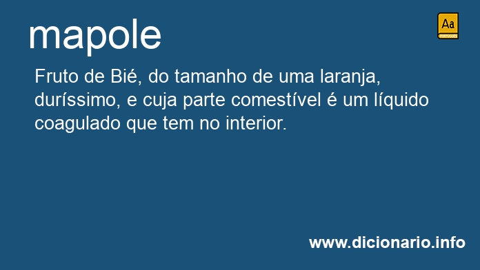 Significado de mapole