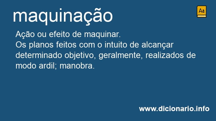 Significado de maquinaes