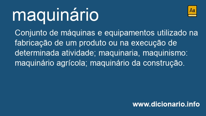 Significado de maquinrio