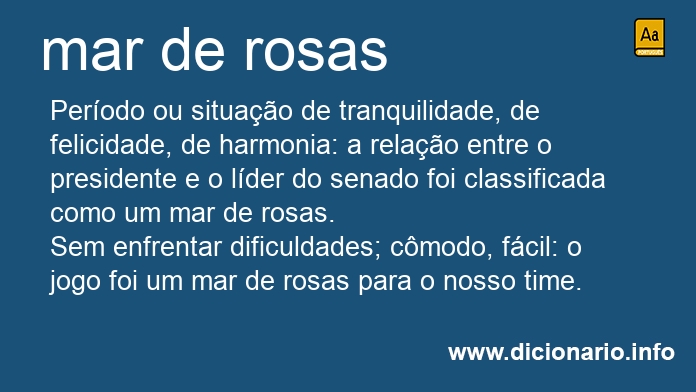Significado de mar de rosas