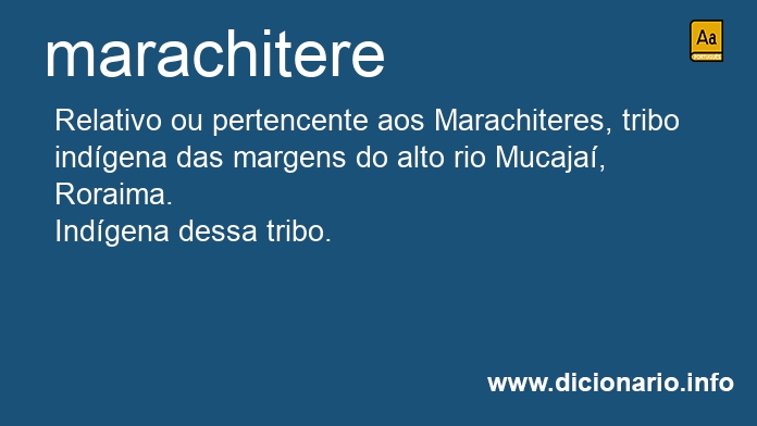 Significado de marachitere
