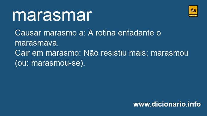 Significado de marasmar