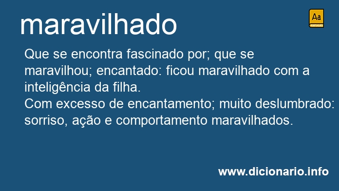 Significado de maravilhado