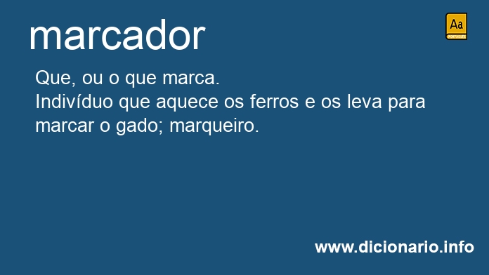 Significado de marcadora