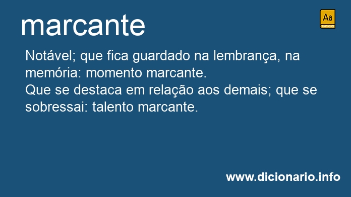 Significado de marcante