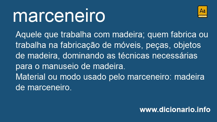 Significado de marceneiro