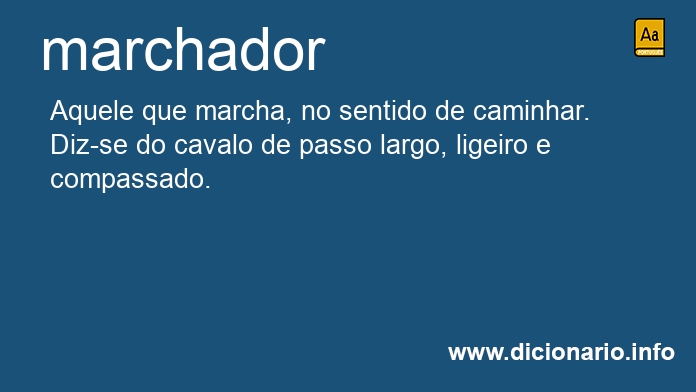 Significado de marchador