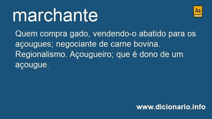 Significado de marchante