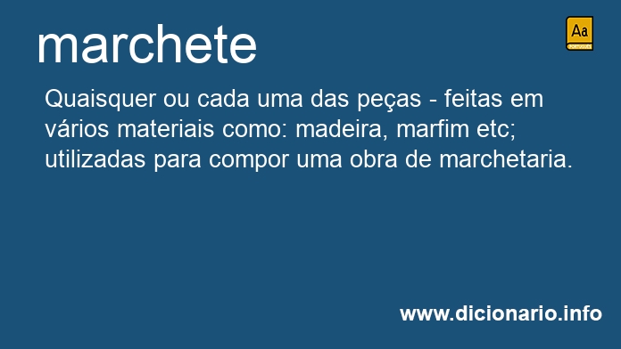 Significado de marchete