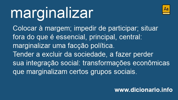 Significado de marginalizas